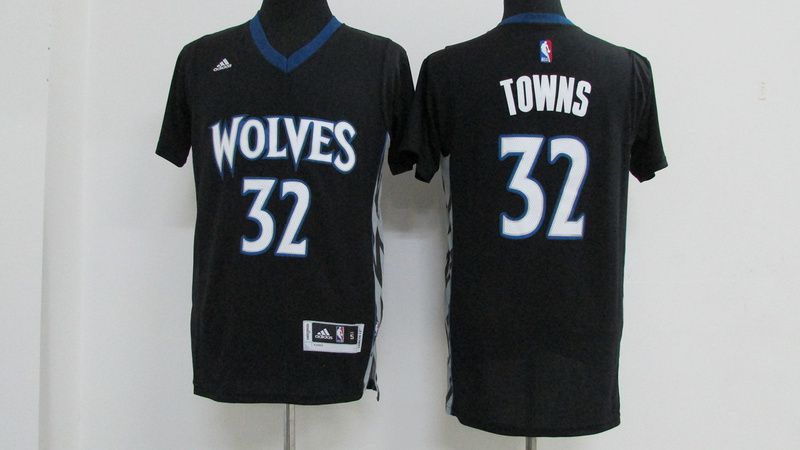 Men Minnesota Timberwolves 32 Towns Black NBA Jerseys